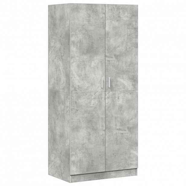 vidaXL Šatní skříň betonově šedá 80 x 52 x 180 cm kompozitní dřevo