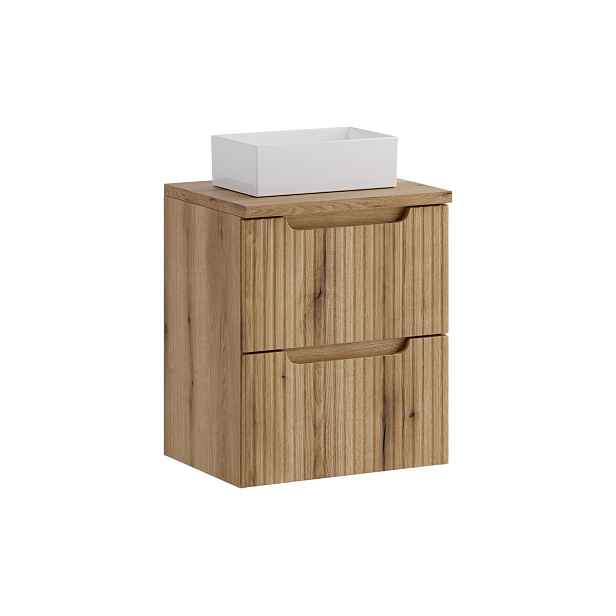 Comad Závěsná skříňka Nova Gaja s deskou a umyvadlem 50 cm dub coast evoke