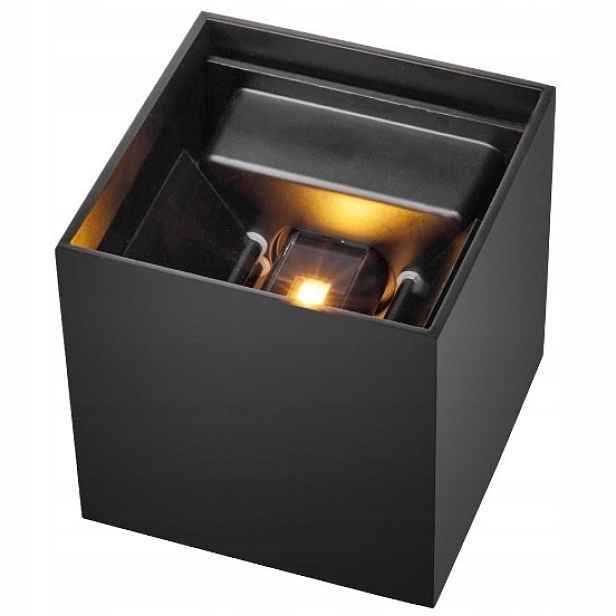 Nástěnné svítidlo kostka černá nastavitelná Led lampa Up/down
