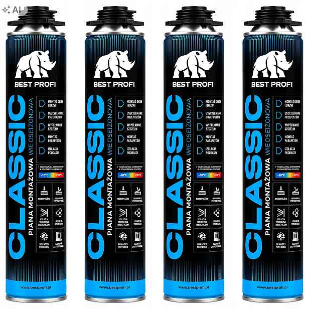 Nízkotlaká pistolová pěna Bestprofi Classic 750 ml Ideální pro okna