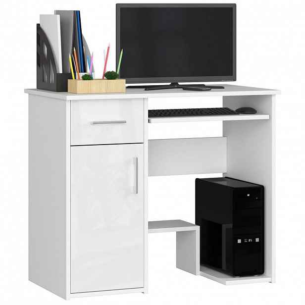 RAUMHIRSCH FURNITURE PSACÍ STŮL Bílá, bílá lesklá 74/90/50