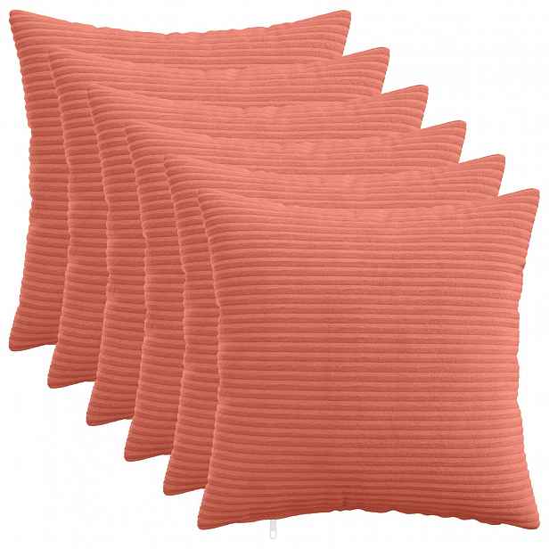 vidaXL Povlak na polštář 6 pcs HEERLEN Červená oranžová 30 x 30 cm