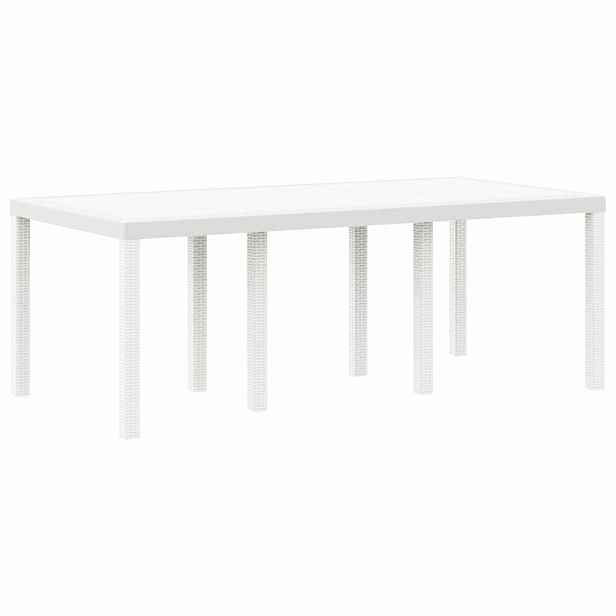 vidaXL Zahradní stůl Bílá 200 x 100 x 73 cm polyratan