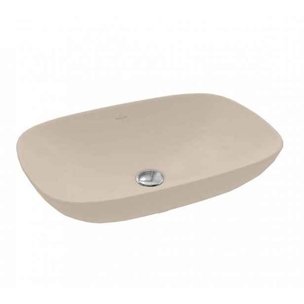 Villeroy & Boch Loop&Friends - Umyvadlo na desku, 62x42 cm, bez přepadu, CeramicPlus, Almond 4A5001AM