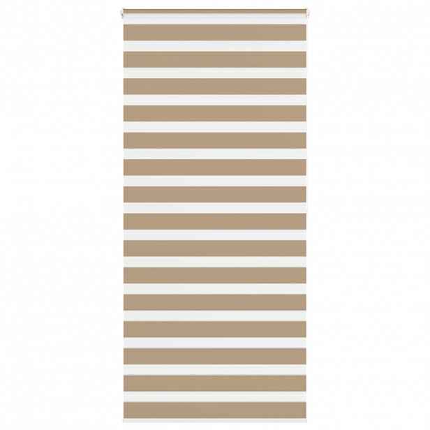 vidaXL Zebra roleta pískově hnědá šířka látky 90,9 cm polyester