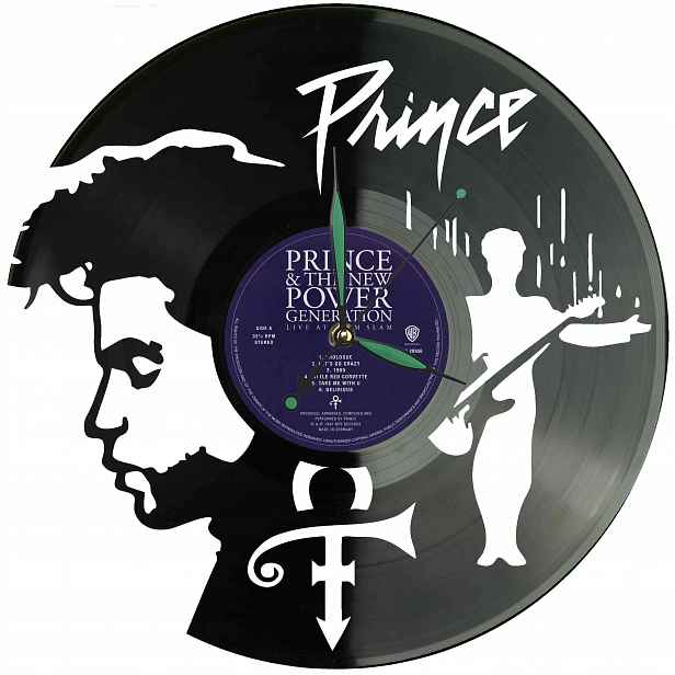 Prince Dárek Originální dekorace do domu Hodiny z vinylové desky