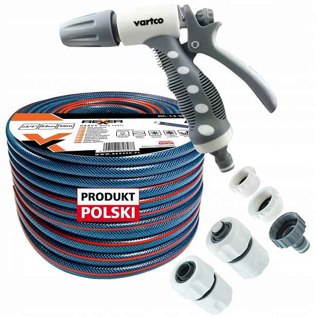 Hadice 3/4" 50 m 4VRSTVÁ Spojky Pistole Polský Výrobek
