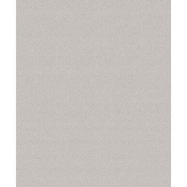 Šedá vinylová tapeta na flizelině s jedličkou do obývacího pokoje, omyvatelná, 10 M X 106 CM