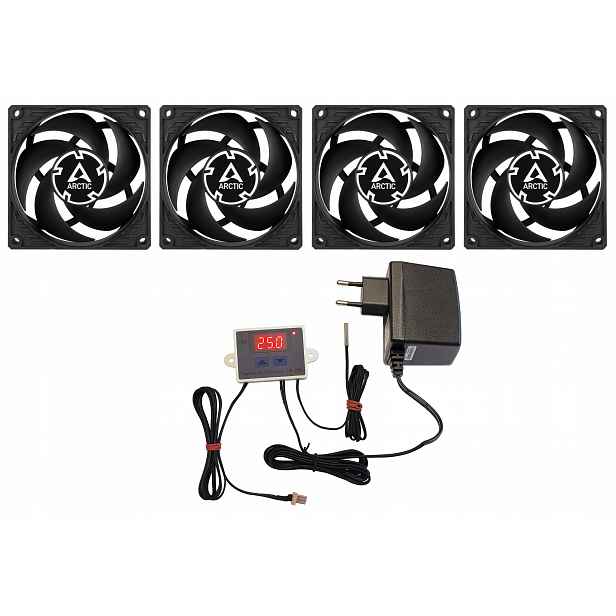 Ventilátory pod radiátor s automatickou regulací teploty zapnutí