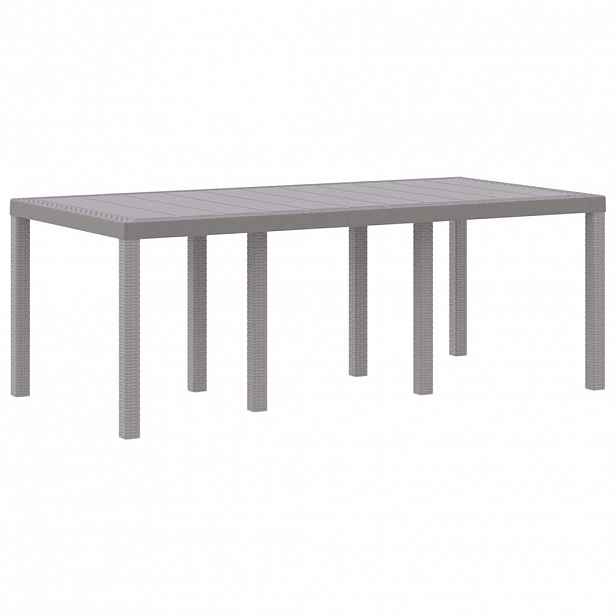 vidaXL Zahradní stůl Světle šedá 200 x 100 x 73 cm polyratan