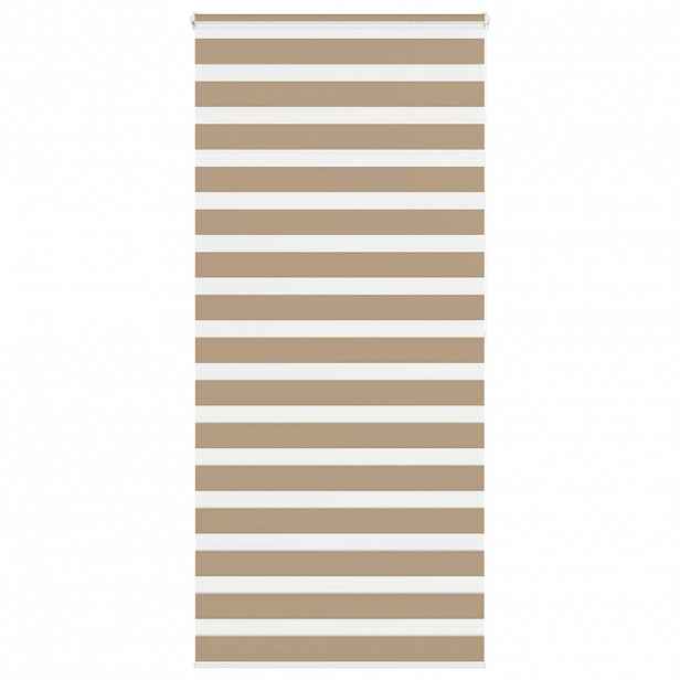 vidaXL Zebra roleta pískově hnědá šířka látky 95,9 cm polyester