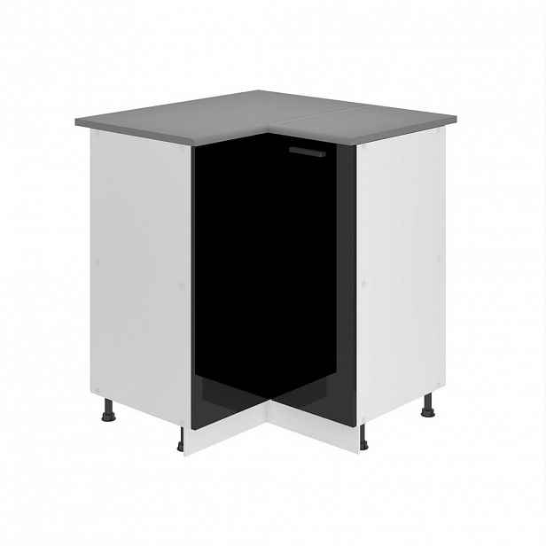 B BELINI GROUP KUCHYŇSKÁ SPODNÍ SKŘÍŇKA 90 cm SNP s pracovní deskou, Černá lesklá