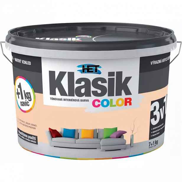 Het Klasik Color 0728 oranž broskvový 7+1kg