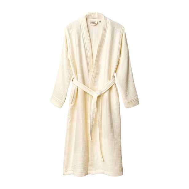 Krémový mušelínový župan velikost S/M Kimono – Foutastic