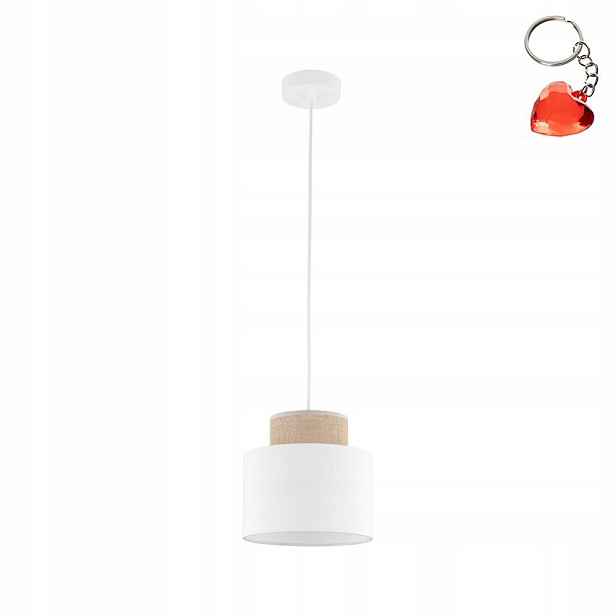 Závěsné Stropní Svítidlo Béžová Juta Metal E27 Designová Duo Tk Lighting