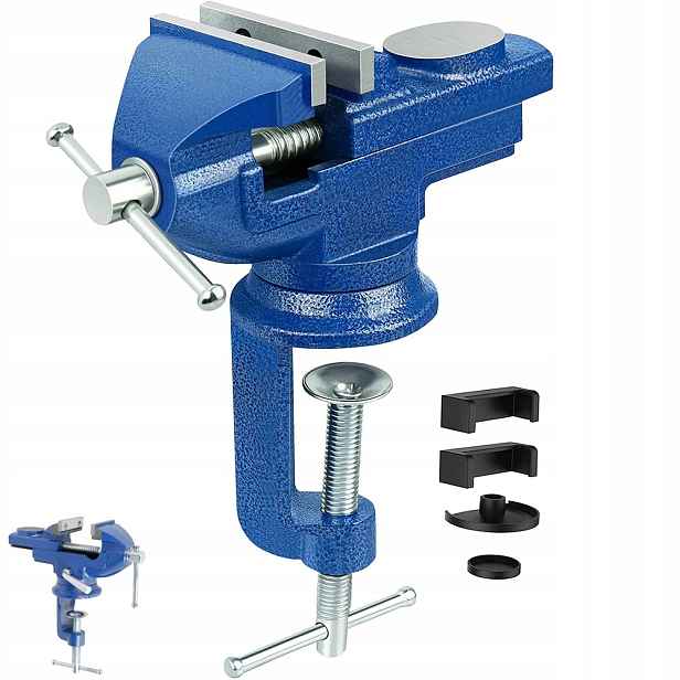 Mini svěrák 80 mm otočný o 360° Stolní svěrák s kovadlinkou Stolní svěrák