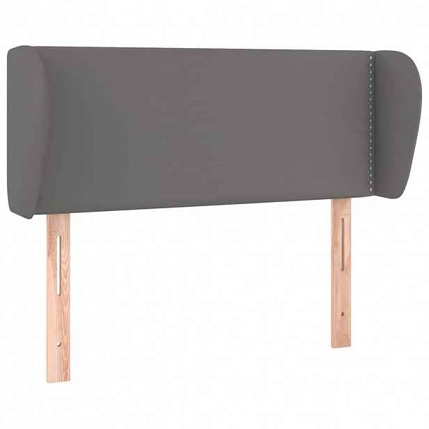 vidaXL Čelo postele typu ušák šedá 103x23x78/88 cm umělá kůže
