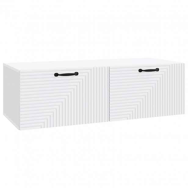 vidaXL Nástěnná TV skříň Bílá 98 x 41 x 30 cm Kompozitní dřevo