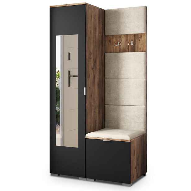 MASSENO MODERNÍ PŘEDSÍŇOVÁ SKŘÍŇ VIRA, 95/181/51 cm, dekor dub