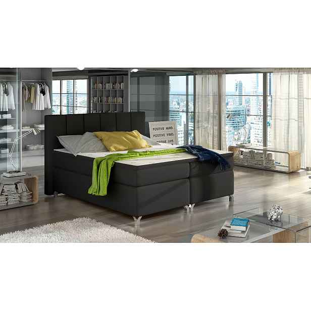 Boxspring Basilio Rozměr: 160 x 200 cm, látka: Soft 11, Varianta: Bez LED osvětlení