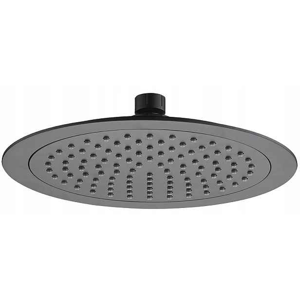 Horní sprchová hlavice 24 cm univerzální slim černá kulatá