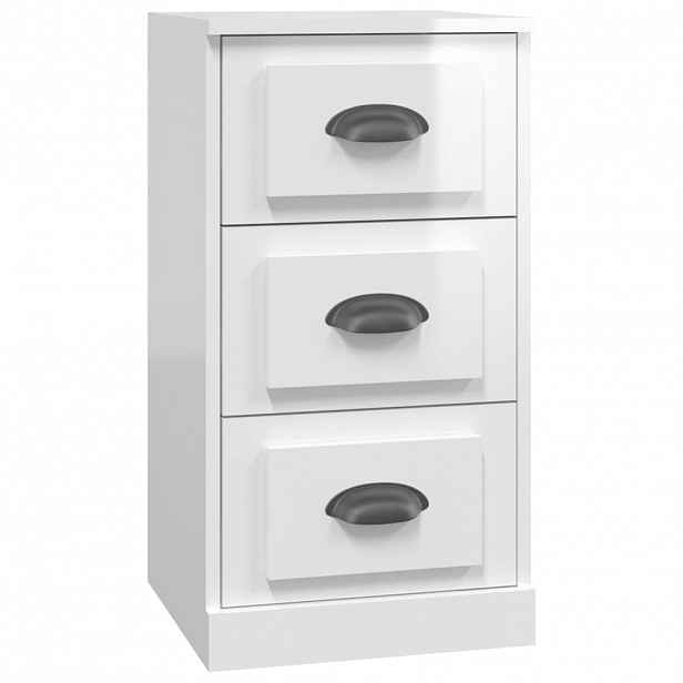 vidaXL Příborník bílý s vysokým leskem 36x35,5x67,5cm kompozitní dřevo