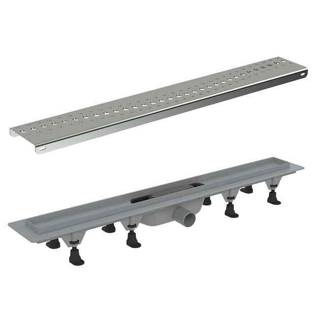 Žlab sprchový plastový WECCO Vlna 850 mm včetně roštu