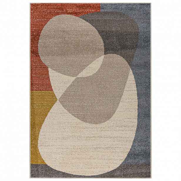 Mazovia KOBEREC béžový geometrický rostlinný - 80 x 150 cm