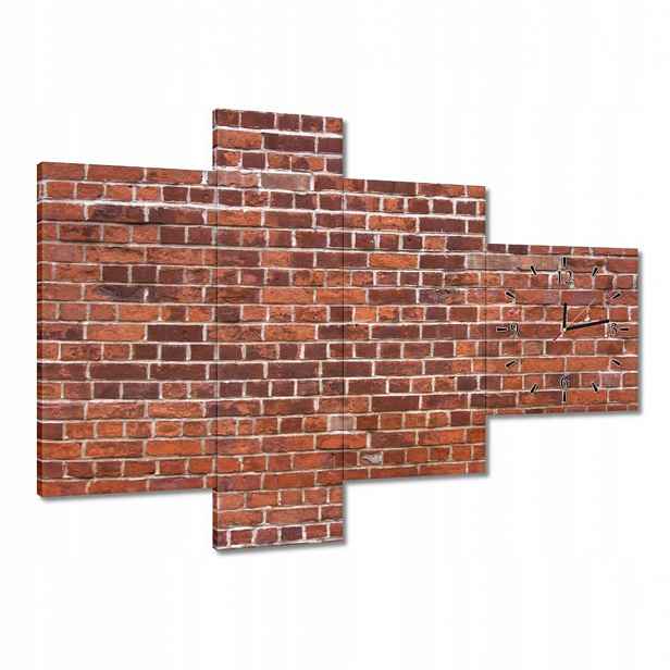 Hodiny 100x70 Cihlová zeď Cihly