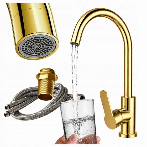 Kuchyňská baterie Kran do kuchyňského dřezu 360° Zlatá Prestige