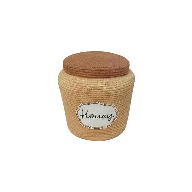 Světle hnědý látkový dětský koš na hračky ø 28x27 cm Honey Pot – Lorena Canals