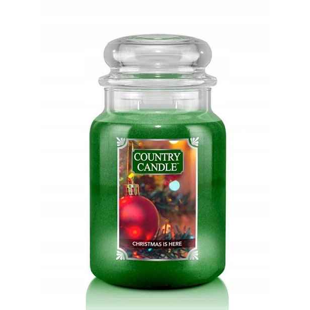 Tradiční parafínová svíčka Christmas Is Here Country Candle 1 ks