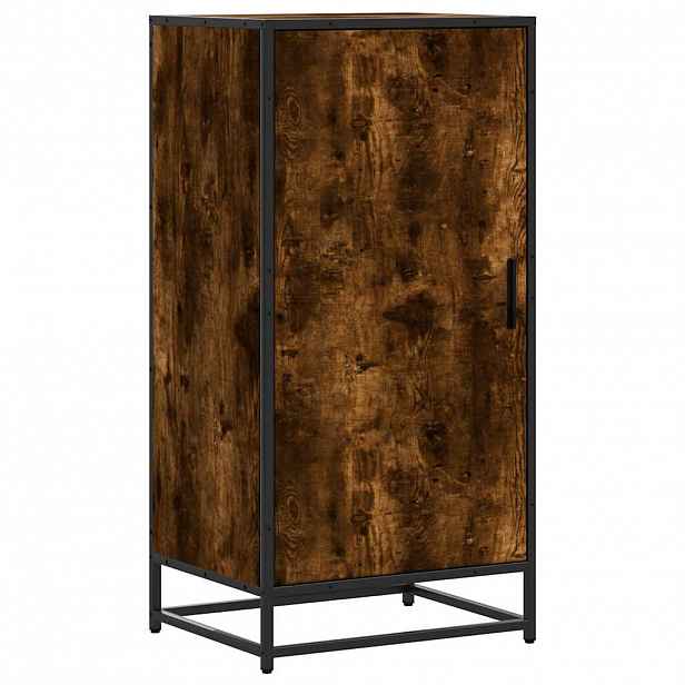 vidaXL Botník kouřový dub 48x38x97,5 cm kompozitní dřevo