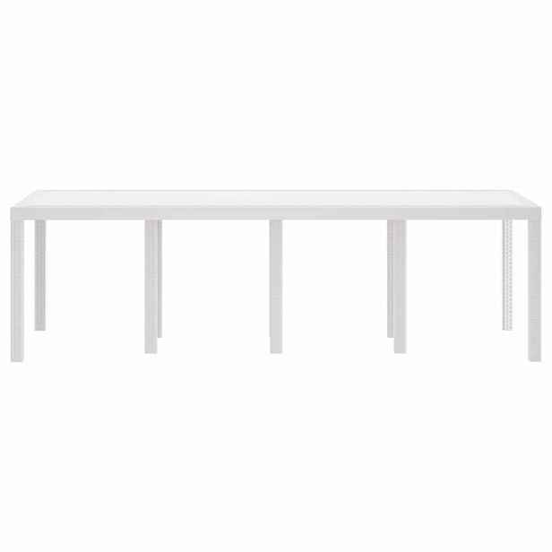 vidaXL Zahradní stůl Bílá 250 x 100 x 73 cm polyratan