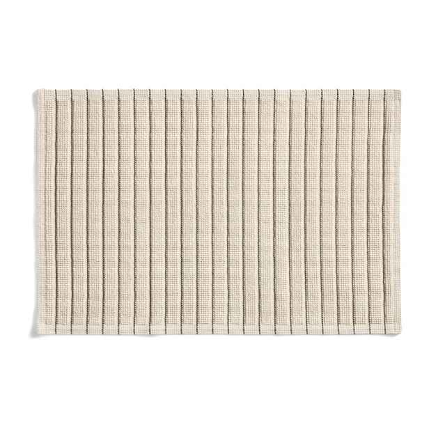 Zelená/béžová textilní koupelnová předložka 50x80 cm Merade – Kave Home