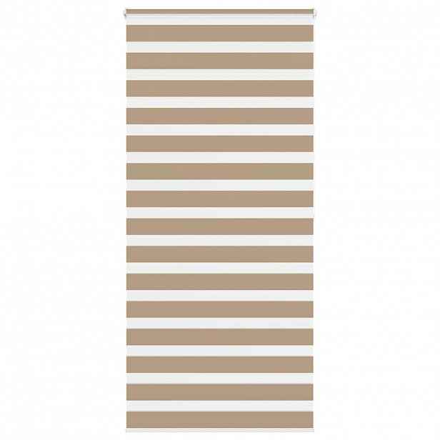 vidaXL Zebra roleta pískově hnědá šířka látky 110,9 cm polyester