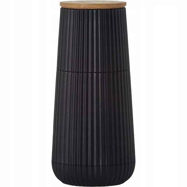 AdHoc Mlýnek na pepř/sůl, výška: 150 mm, průměr: 65 mm, černý