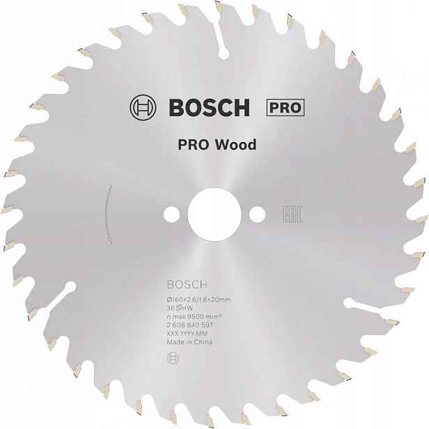 Kotoučová Pila-h Optiline Wood 160*2,6*20/16Z36 2608640597 Bosch