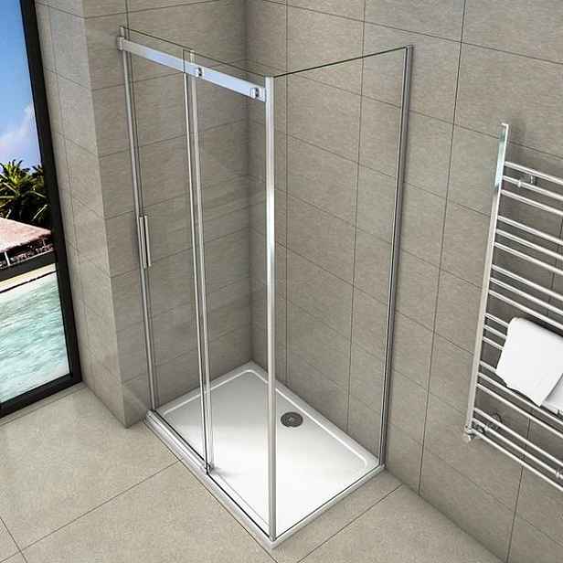 Pevná boční stěna Harmony/Diamond F2 80x195 - upevnění k pevnému sklu