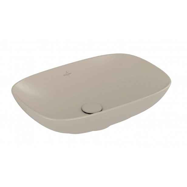 Villeroy & Boch Loop&Friends - Umyvadlo na desku, 56x38 cm, s přepadem, CeramicPlus, Almond 4A4900AM