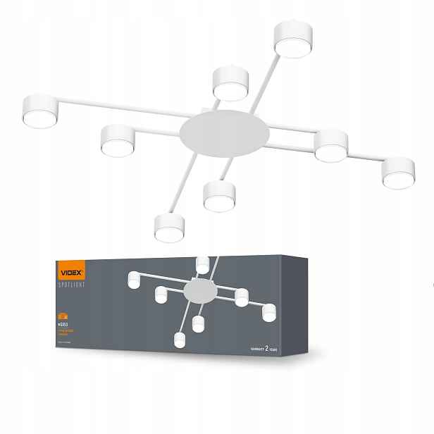 Videx Bodové stropní svítidlo pro žárovku 8xGX53 VL-SPF22B-W