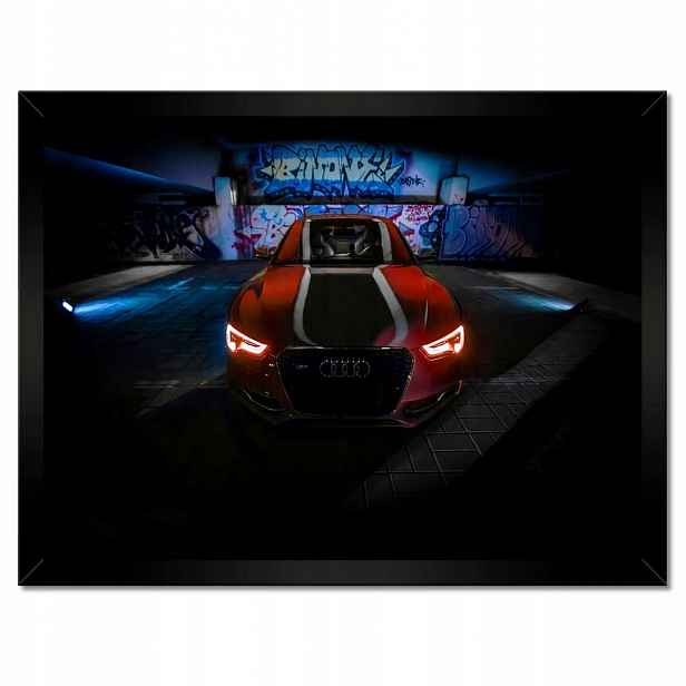Plakáty v rámu 40x30 Červená Audica Audi