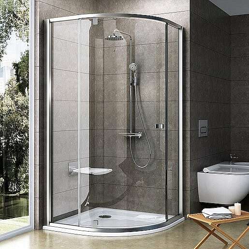 Sprchový kout čtvrtkruh 80x80x190 cm Ravak Pivot chrom matný 37644U00Z1