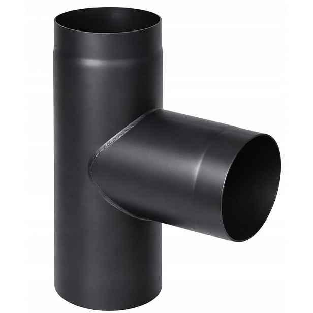 T-rozdělovač 90 Stupňů Trojak Černý Žár 180 mm