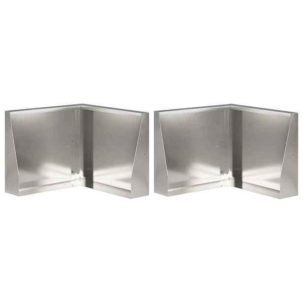 vidaXL Opěrná zeď 2 ks 50 x 50 x 50 cm Nerezová ocel Stříbrná