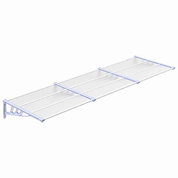 vidaXL Vchodová stříška šedá a průhledná 297,5 x 90 cm polykarbonát