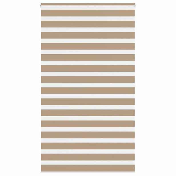 vidaXL Zebra roleta pískově hnědá šířka látky 120,9 cm polyester