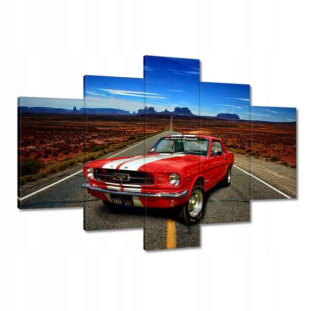 Obrazy 120x80 Červený Ford Mustang Usa