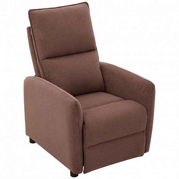 Carryhome TELEVIZNÍ KŘESLO, dřevo, kov, plast, textil, hnědá