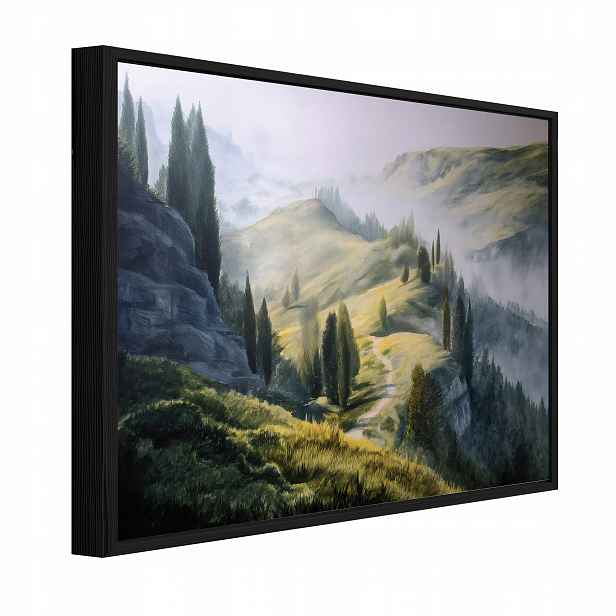 Obraz V Rámu Les Příroda Zelený Loft Do Předsíně Jídelny Kuchyně 60x40